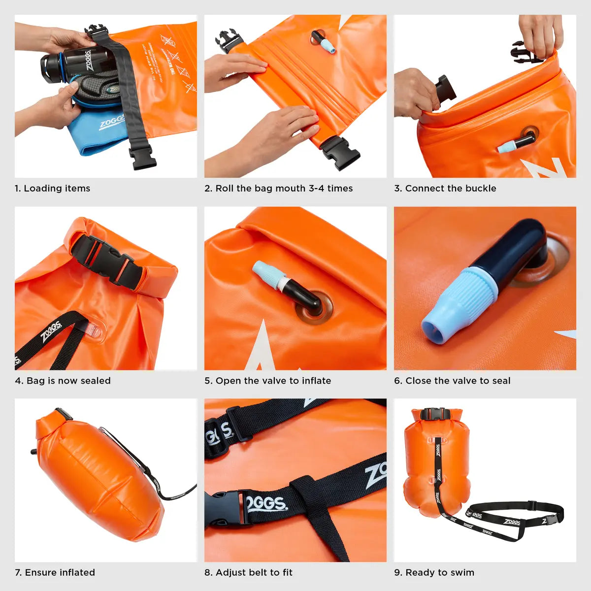 Zoggs Svømmebøje/Drybag Orange