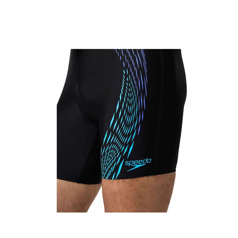 Speedo Mens Duo Logo Print Mid Jammer Sort / Blå