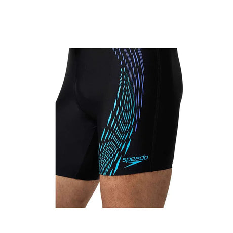 Speedo Mens Duo Logo Print Mid Jammer Sort / Blå