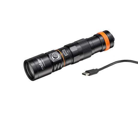 OrcaTorch Dykkerlygte DC710 genopladelig LED 3000 Lumen Sort