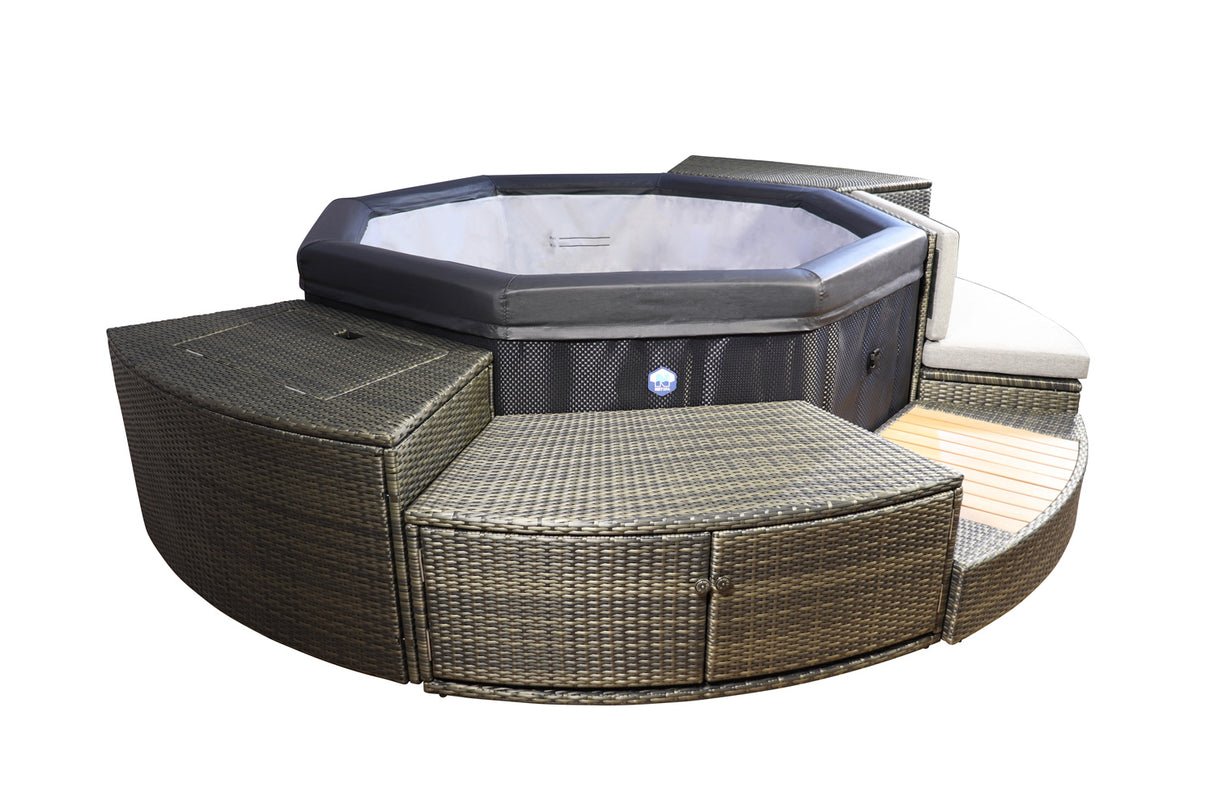 Netspa Møbler til Spa - Octopus 165 Spa furniture Set - 5 moduler - Komplet Møbelsæt til Octopus 165 Spa uden spa