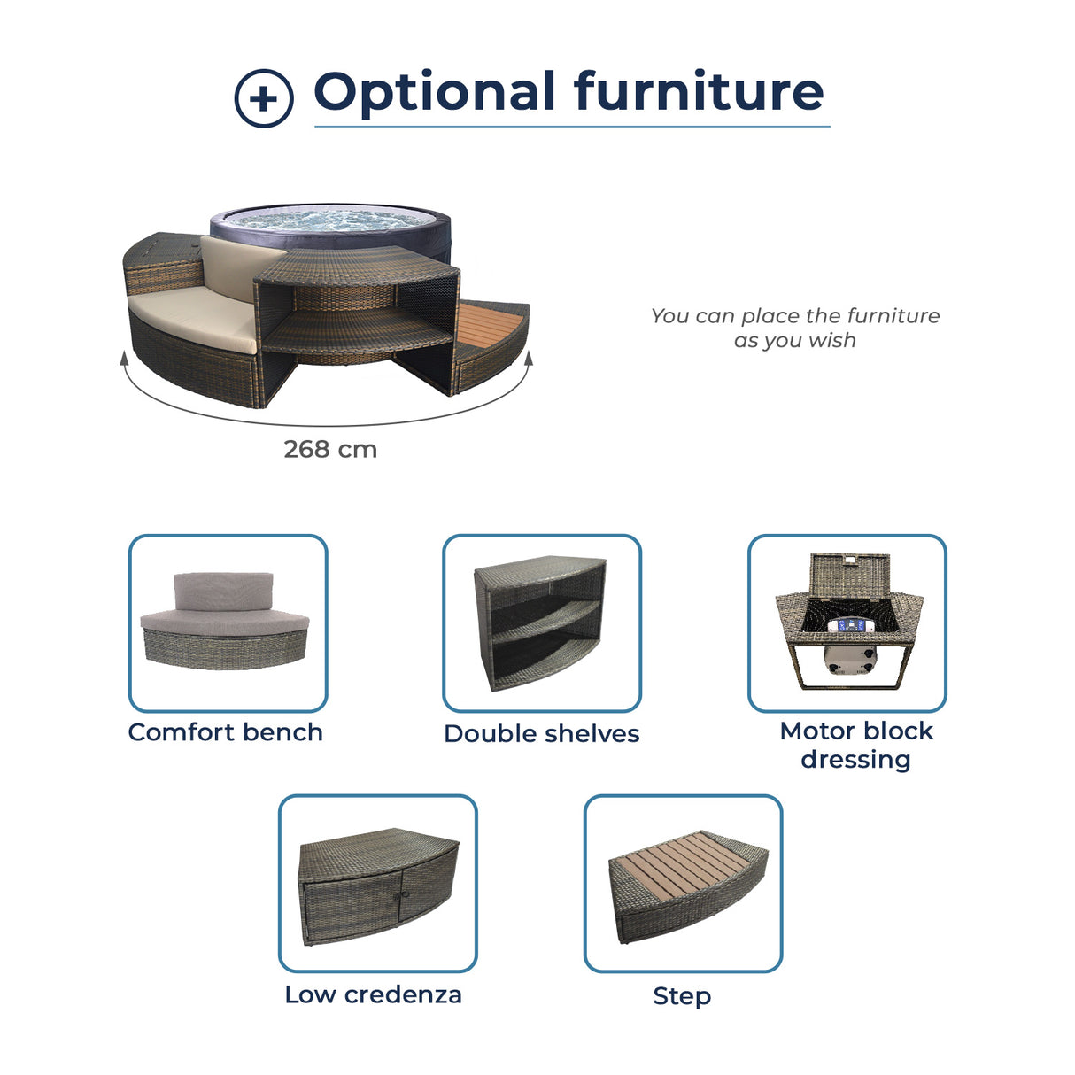 Netspa Møbler til Spa - Vita 140 Spa Furniture set