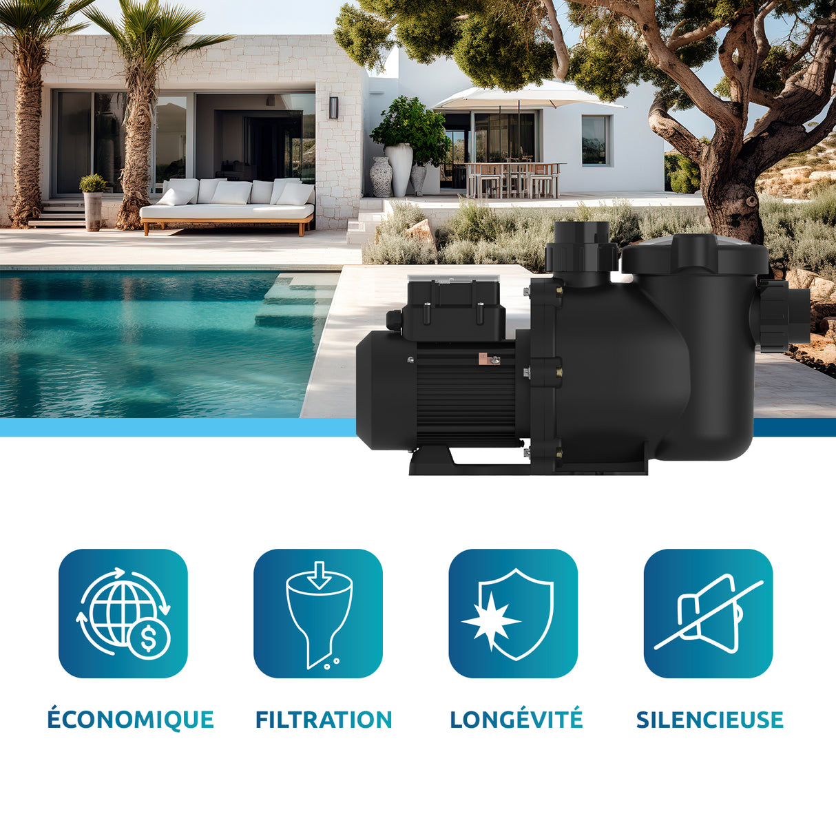 Poolex Filtreringspumpe Moduline med variabel hastighed til swimming pool