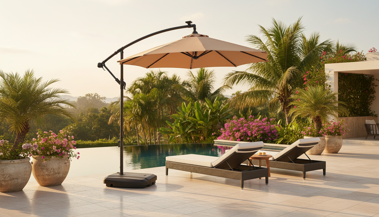 Netspa Parasol til Spa og Pool til Sunshade base 60L - køb med / uden