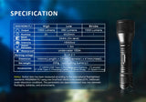 OrcaTorch Dykkerlygte D550 1000 Lumen Sort