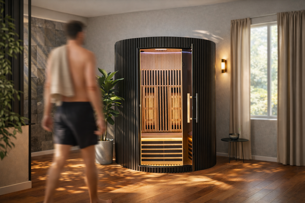 Holl's Sauna Infrarouge Round 2 Places Black Color