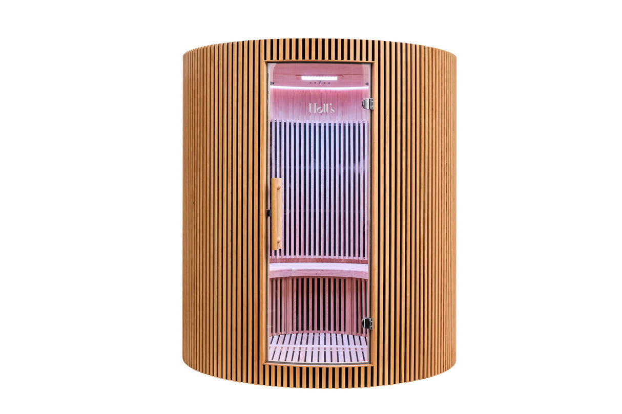 Holl's Sauna Infrarouge Round 4 Places Wood Color