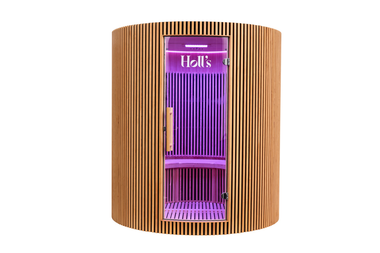 Holl's Sauna Infrarouge Round 4 Places Wood Color