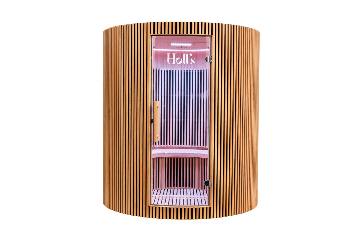 Holl's Sauna Infrarouge Round 4 Places Wood Color