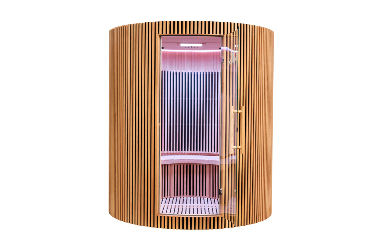 Holl's Sauna Infrarouge Round 4 Places Wood Color