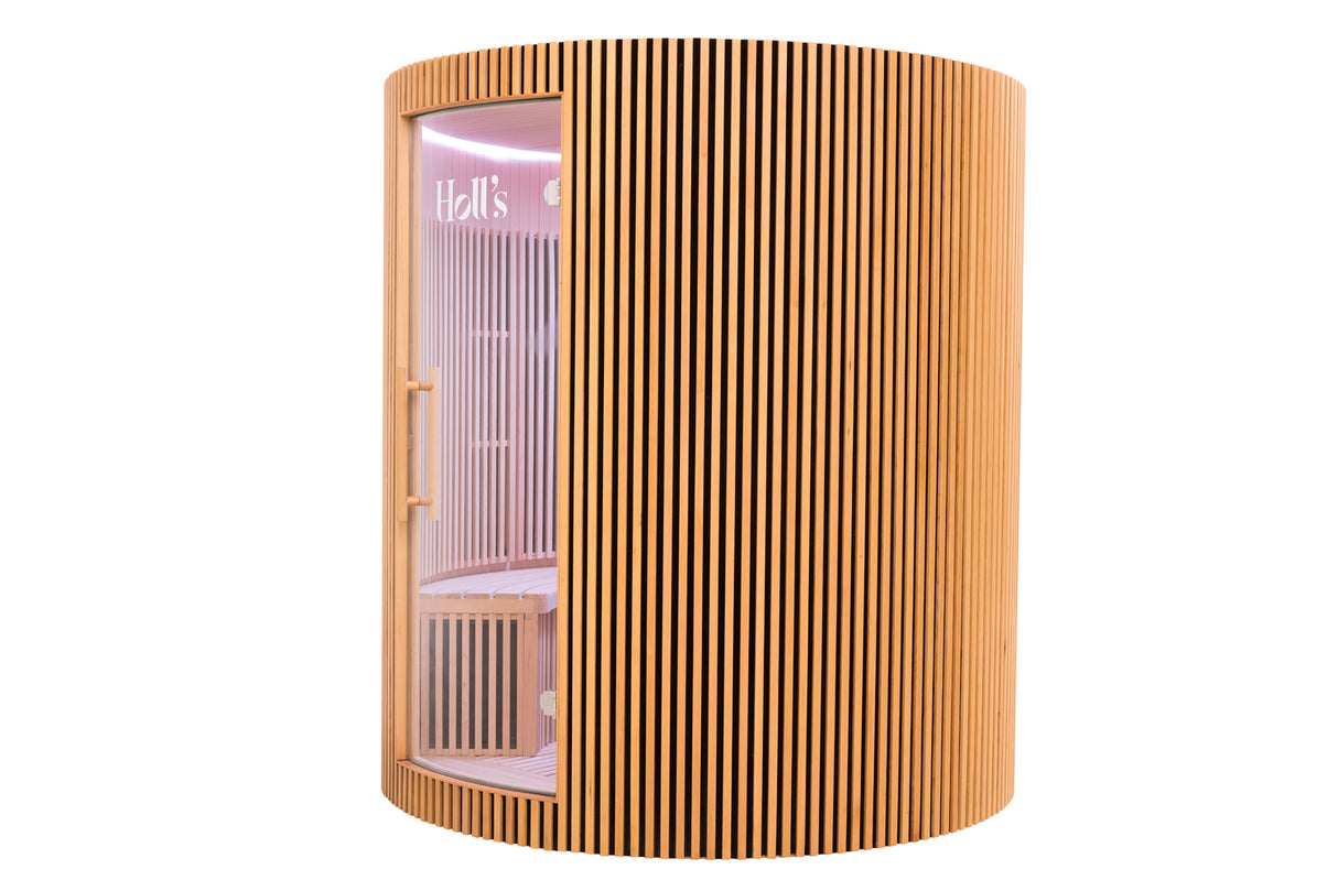 Holl's Sauna Infrarouge Round 4 Places Wood Color