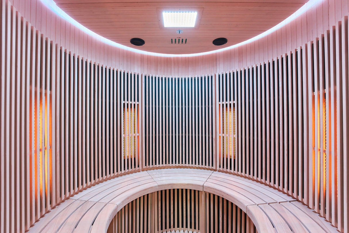 Holl's Sauna Infrarouge Round 4 Places Wood Color