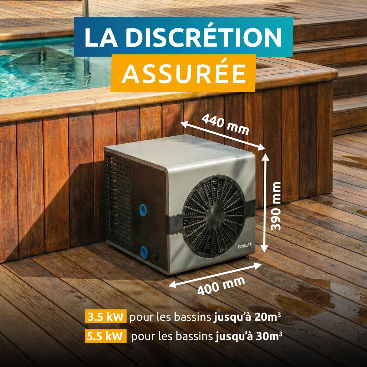 Poolex Varmepumpe Nano FI 5KW til swimming pools <30m3 (Full Inverter Varmepumpe)
