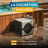 Poolex Varmepumpe Nano FI 5KW til swimming pools <30m3 (Full Inverter Varmepumpe)