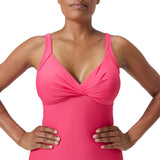 Speedo badedragt Shaping Cross Knot 1-Piece kvinder lyserød