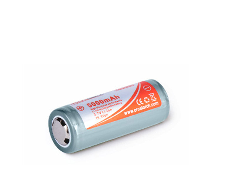 OrcaTorch 26650 3,6v 5000mAh for  D800 Rechargeble 3,7v 5000mAh