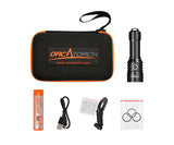 OrcaTorch Dykkerlygte + grøn laserpointer D570-GL 1500 Lumen