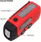 Outdoor Adventures håndsvingsradio med solpanel og lommelygte