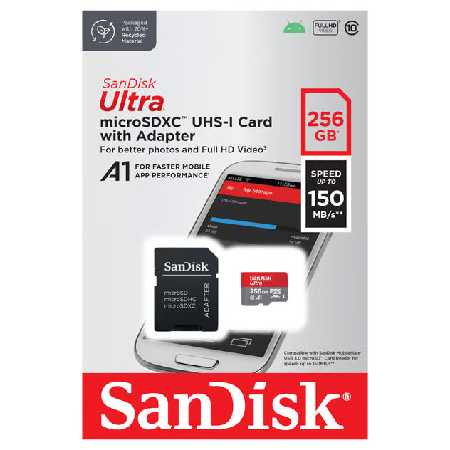 Sandisk Extreme SD Card 256 GB for Paralenz Vaquita