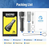 Divepro dykkerlygte D6 1050Lumen