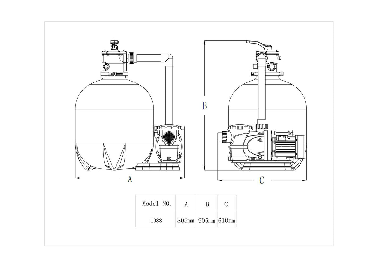 Fluidra Filter System Pro Classic 800W 70m3