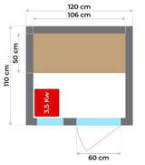 France Sauna Zen 2 for 2 personer