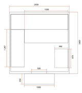 Holls Gaia Nova Sauna Udendørs Sauna 3-6 personer komplet pakke