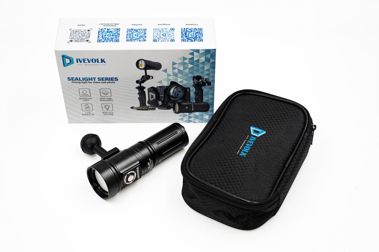 DiveVolk Video Dykkerlygte SL20 2000 lumen