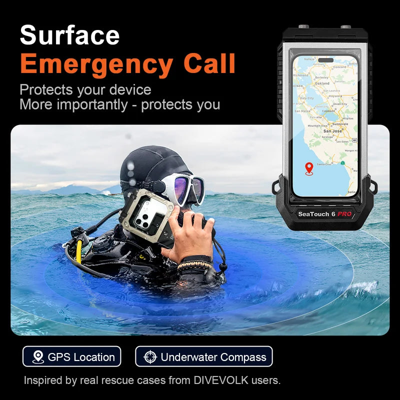 DiveVolk SeaTouch 6 Pro
Underwater Smarphone Housing-Black