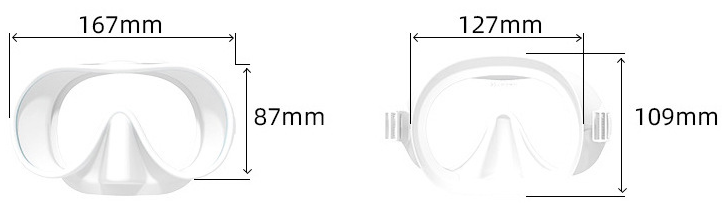 OD Snorkelpakke Softview maske og dry snorkel