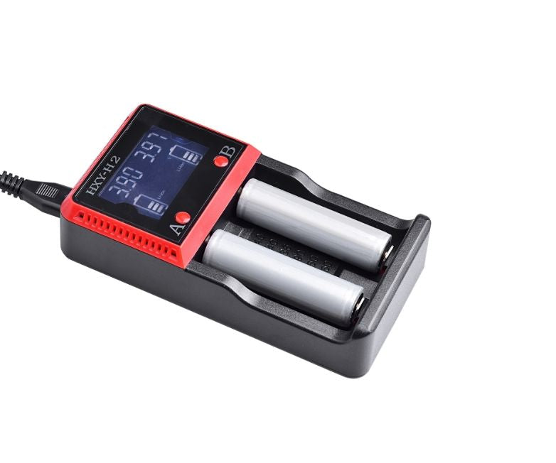 OrcaTorch H2 universal charger for 18650, 16: 14500, 26650, Mi-MH AA, AAA en C