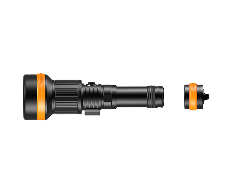 OrcaTorch Dykkerlygte ZD710 MK2 LED 1500 Lumen med en justerbar strålevinkel