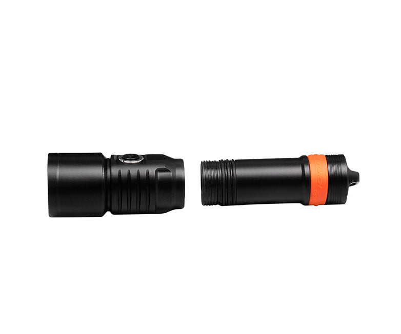 OrcaTorch Dykkerlygte D530RB rød stråle 210 Lumen