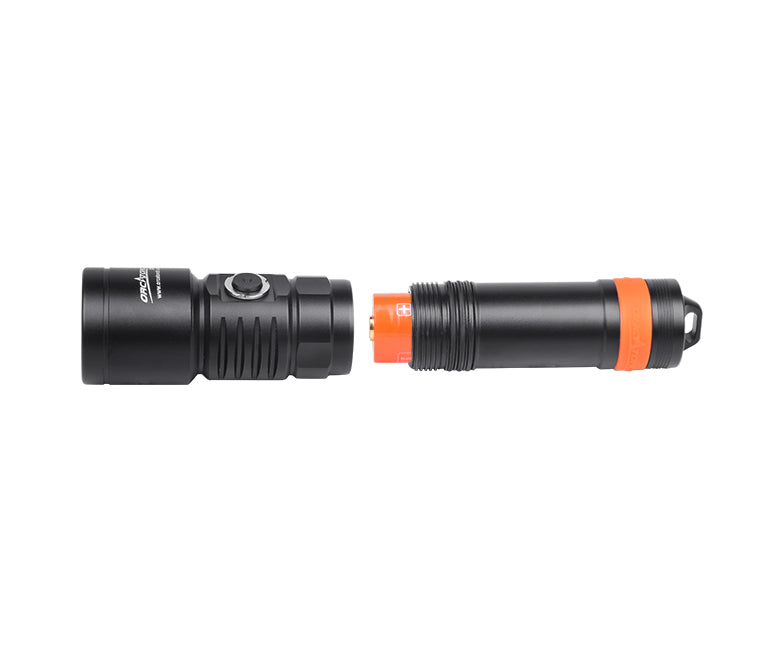 OrcaTorch D710VKit 3color videolight with Gopro tray single lampholder 21700 Battery max 2000 Lumen