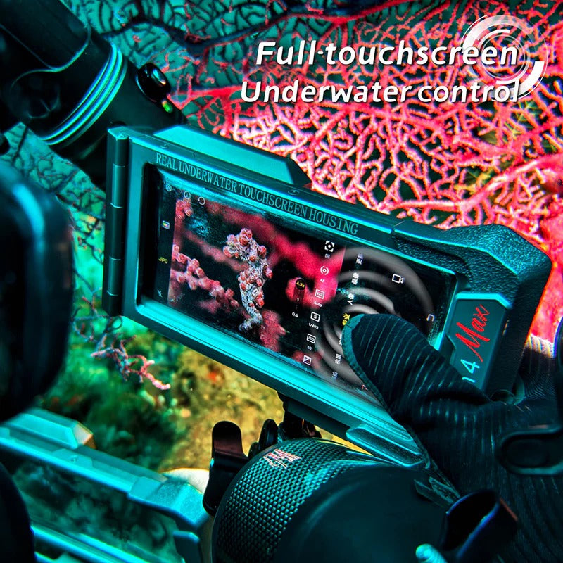 DIVEVOLK SeaTouch 4 MAX Platinum, Underwater housing til iPhone og Android