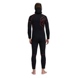 DynamicNord VÅDDRAGT SL-71-H Men Wetsuit Hooded 7mm Sort/Rød Advanced