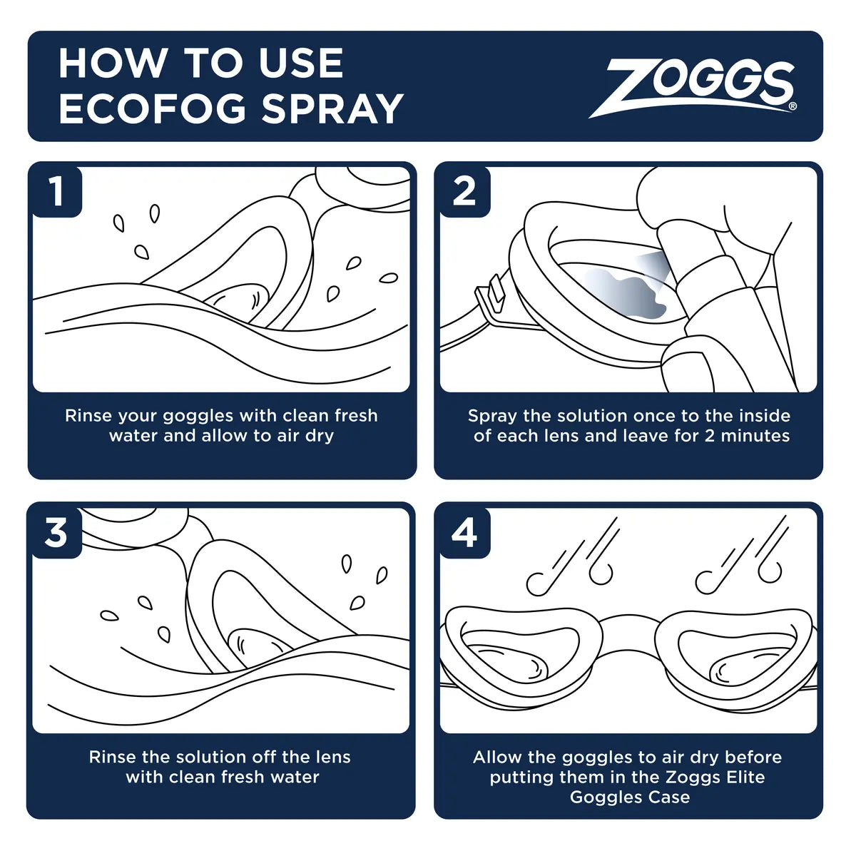 Zoggs Anti-dug EcoFog Spray