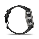 Garmin Descent MK3i 51mm PVD-titanium i sølv og sort med sort/pebble grey silikonerem