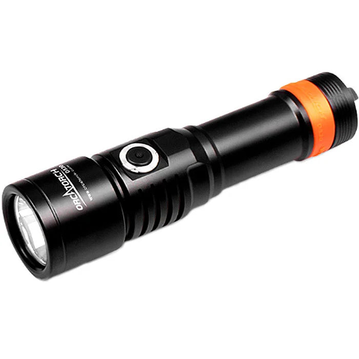 OrcaTorch Dykkerlygte D530 Kold hvid 1300 Lumen Sort
