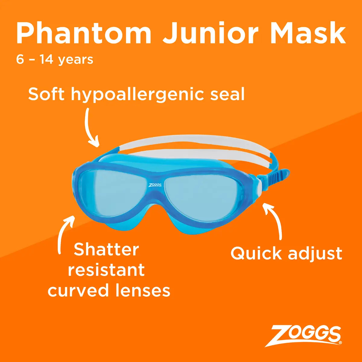 Zoggs Svømmebriller Phantom maske til Junior