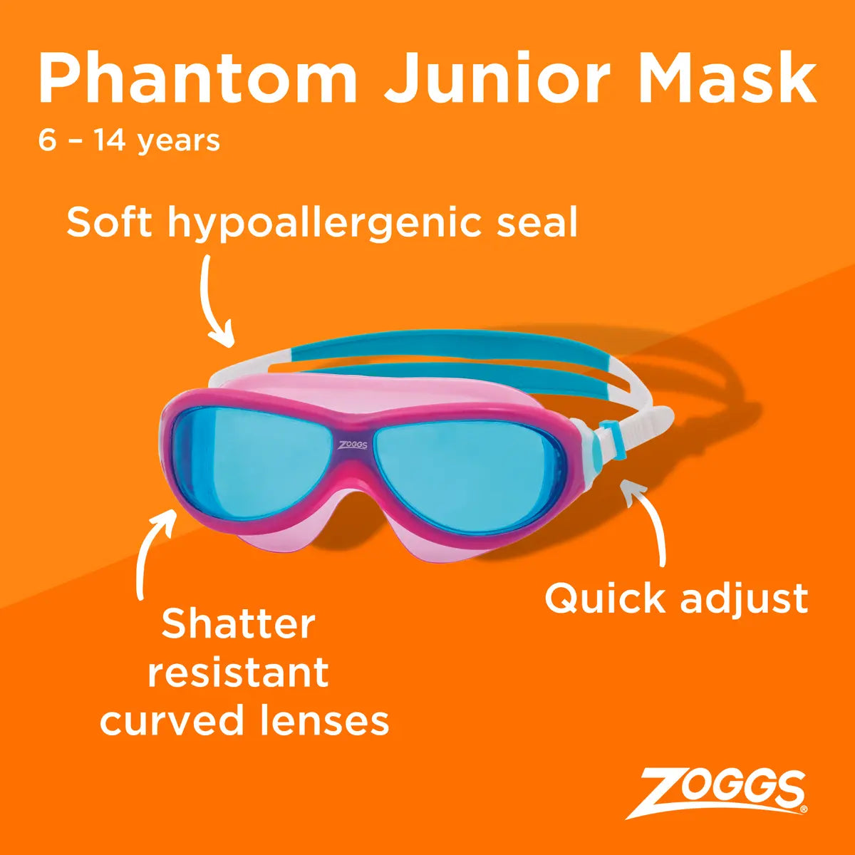 Zoggs Svømmebriller Phantom maske til Junior