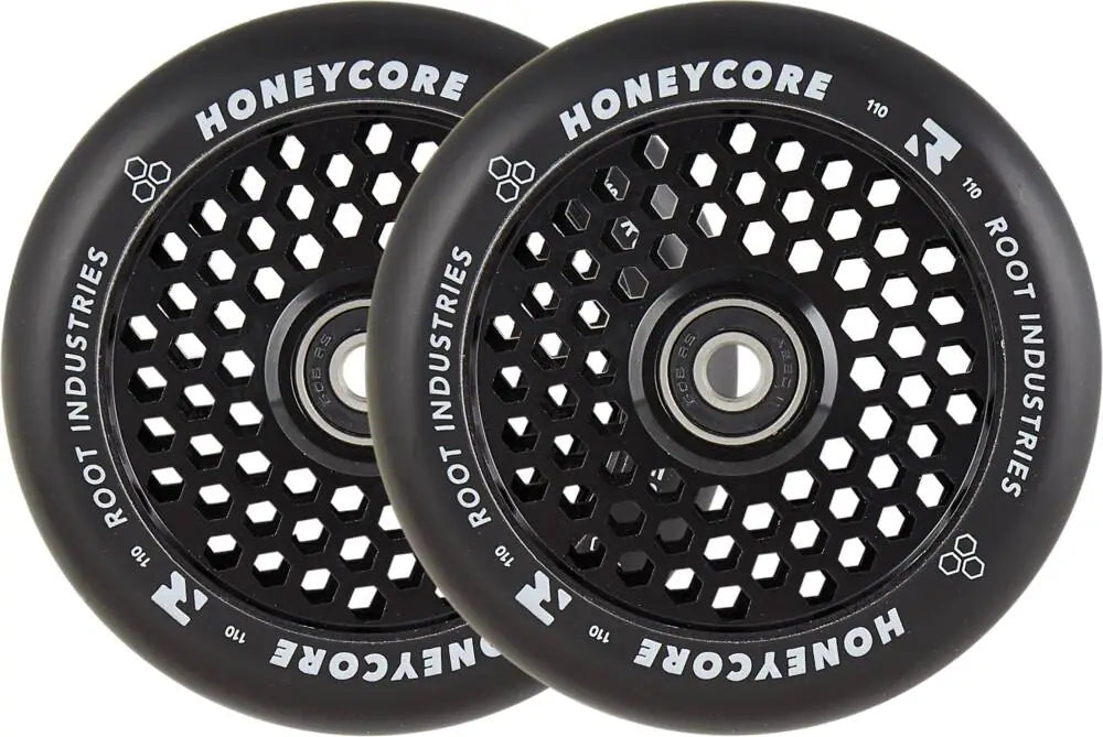 Root Honeycore Hjul Til Løbehjul, Sort, 2-Pak (110mm)