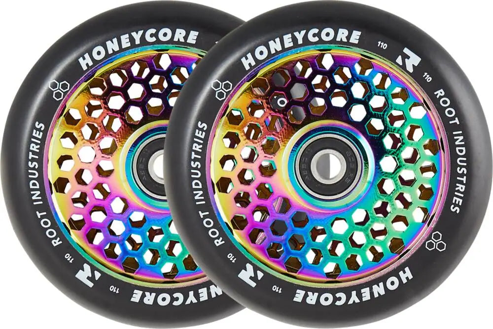 Root Honeycore Hjul Til Løbehjul, Sort, 2-Pak (110mm)