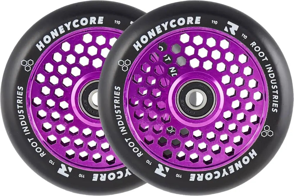 Root Honeycore Hjul Til Løbehjul, Sort, 2-Pak (110mm)