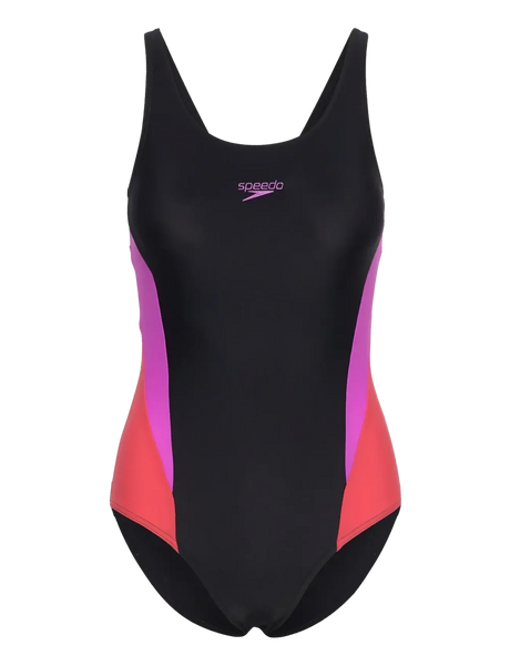 Speedo badedragt  Colourblock 2.0 Sort/Lyserød