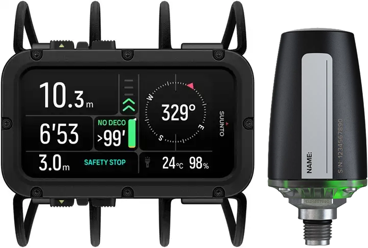 Suunto Dykkercomputer Nautic med Bungee Strap inkl. Transmitter