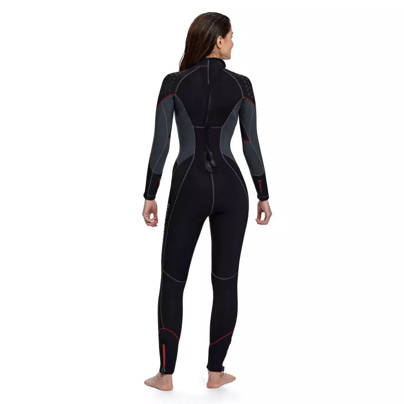 DynamicNord VÅDDRAGT SP-72  Superior Women Wetsuit  7mm Sort/Rød