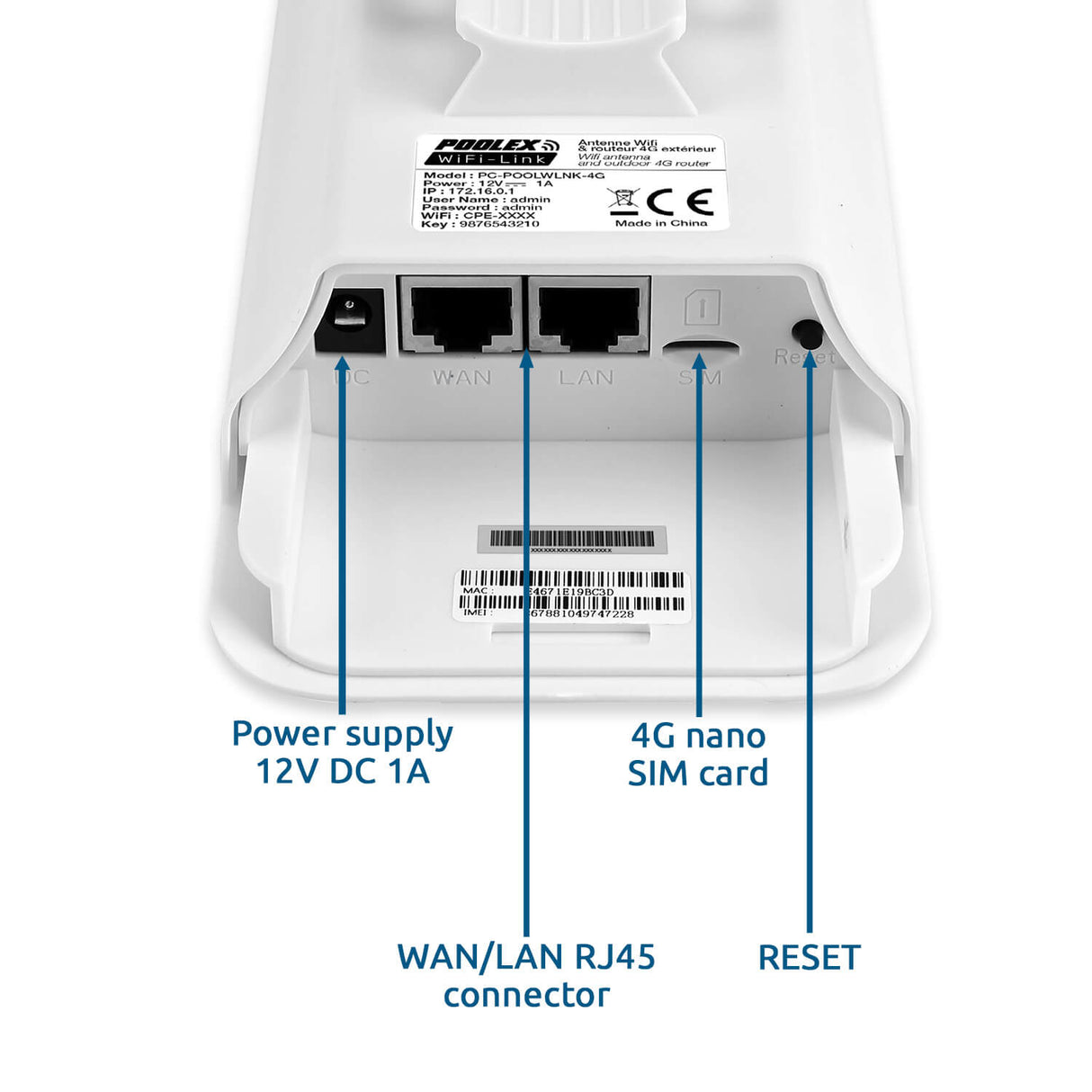 Poolex Wifi Link Outdoor WiFi Antenna & 4G Router